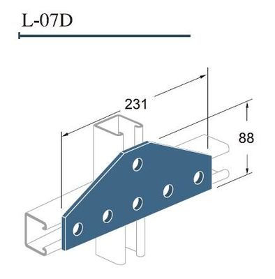 ซื้อ 4 หลุม 5 หลุม 6 หลุม Tee Gusset Plate Strut Channel Fittings อุปกรณ์เสริม online manufacture