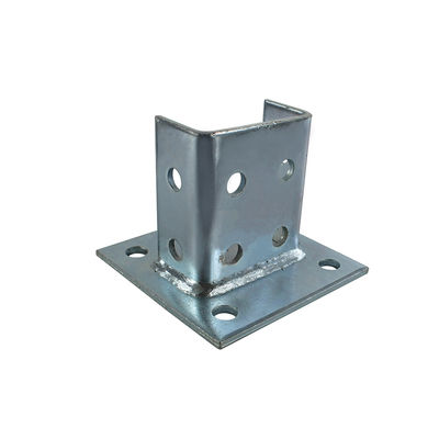 ซื้อ 6x6 4x4 พื้นผิว Hot Dip Galvanized Steel Post Base สําหรับคอนกรีต อลูมิเนียม Channel Fittings online manufacture